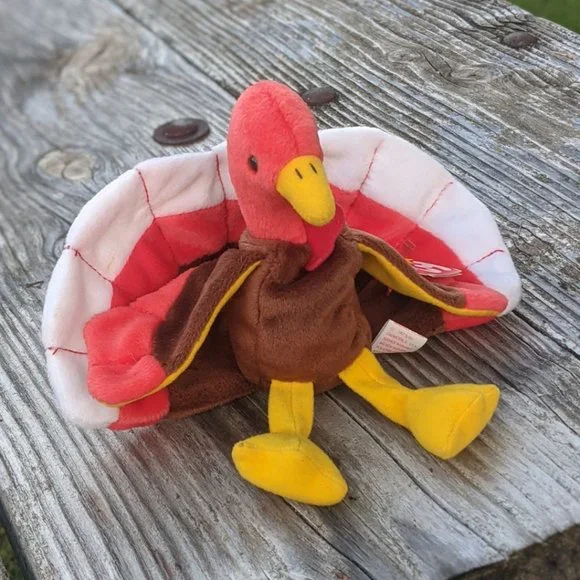 Ty Turkey Beanie Baby "Gobbles" Retired - Picture 2 of 8